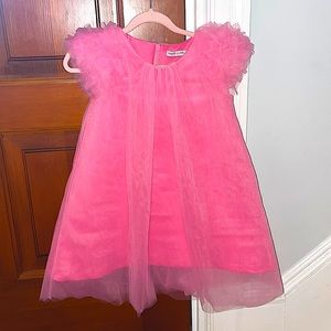 mama luma toddler hot pink tulle dress